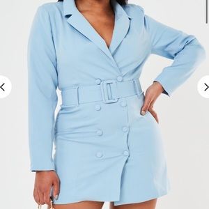 LIGHT BLUE BLAZER DRESS